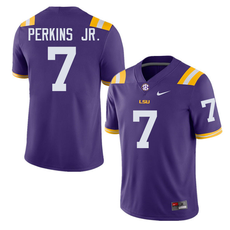 #7 Harold Perkins Jr. LSU Tigers Jersey,Louisiana State University Tigers Football Jersey-Purple